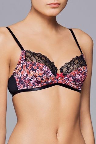 Embroidery Non Padded Balcony Bras Two Pack